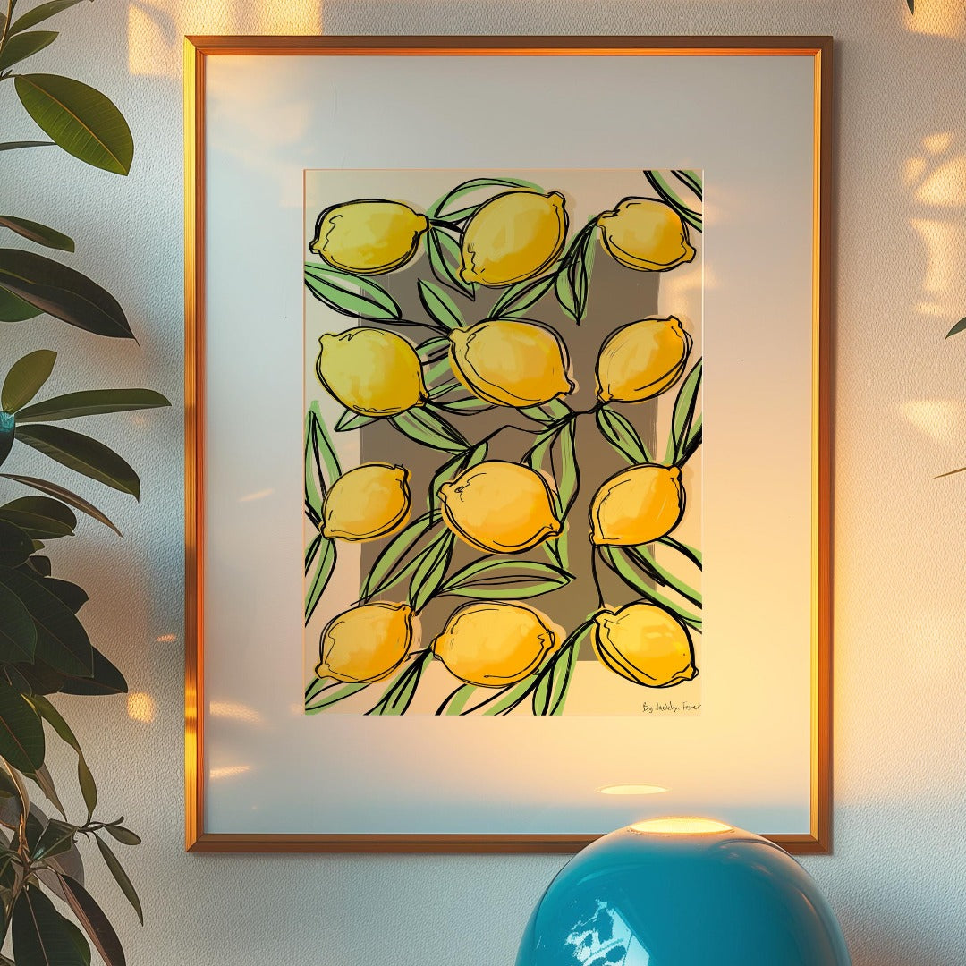 Lemons | Kitchen Poster Club – Jacklyn Foster Art