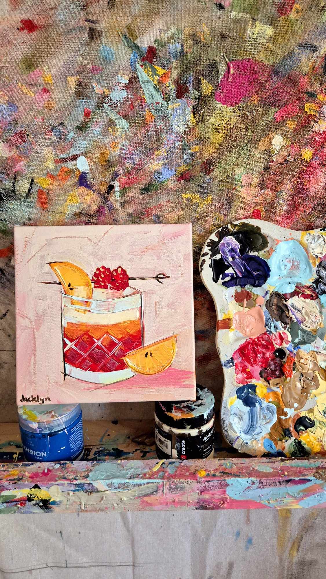 Citrus Cocktail | Mini Original Artwork