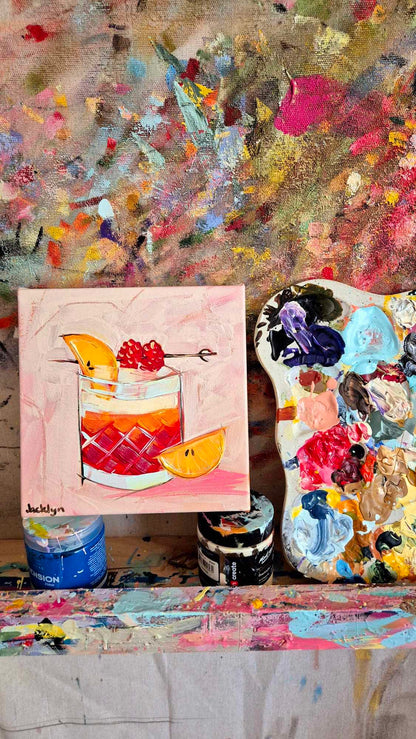 Citrus Cocktail | Mini Original Artwork