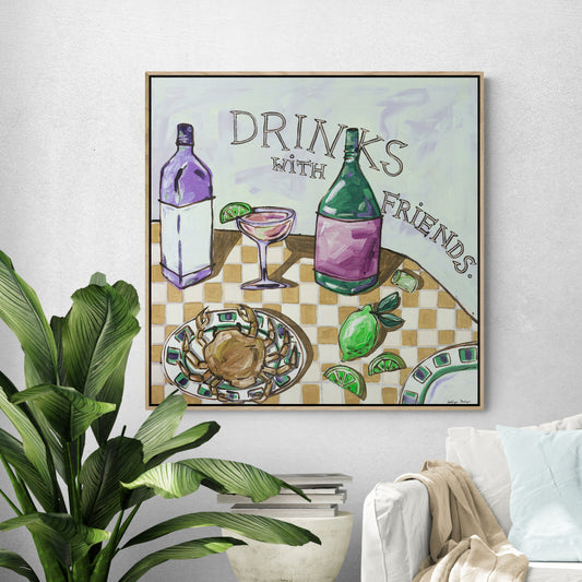 Pastel Print - Drinks with Friends