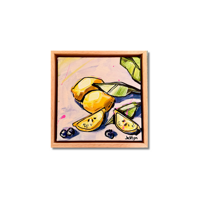 Lemon & Blueberries | Mini Original Artwork