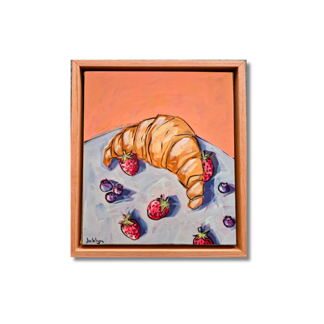 Croissant with Berries | Original Artwork