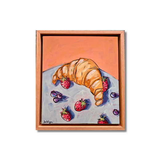 Croissant with Berries | Original Artwork