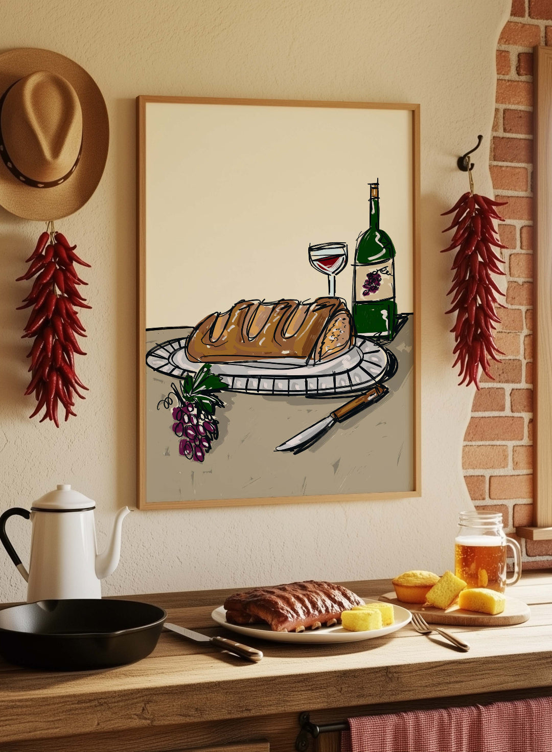 Bread & Wine | Kitchen Poster Club