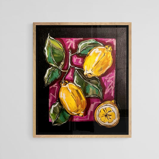 Pop Of Lemons | Framed Original Artwork