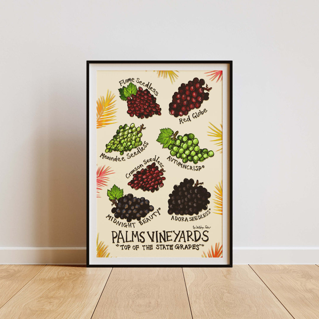 Palms Vineyards Grapes Print