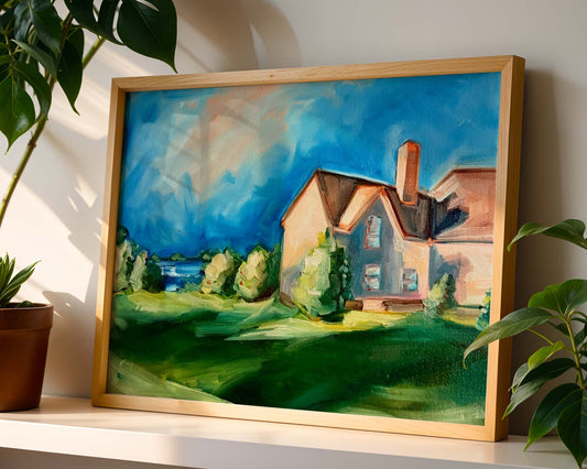 Landscape Cottage (Oil Painting) | Limited Edition Print