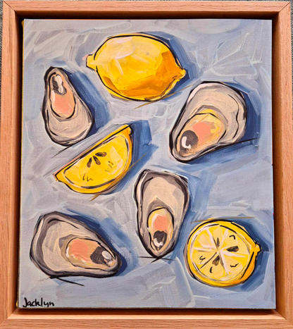 Oysters with Lemons | Original Artwork