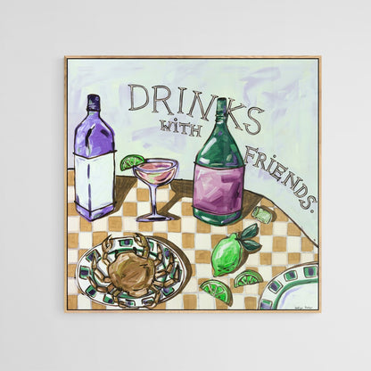 Pastel Print - Drinks with Friends